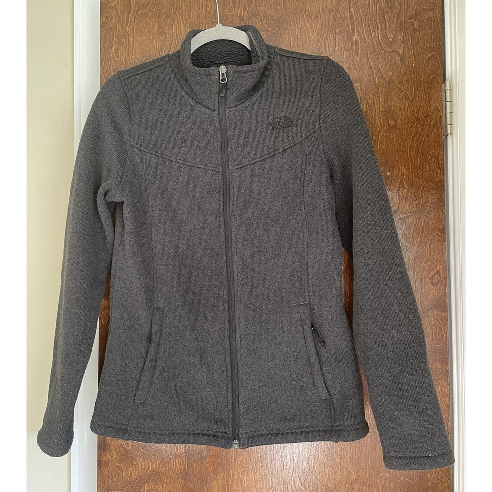 The North Face Gotham Women's M size Jacket Dark Grey Fleece Full Zip